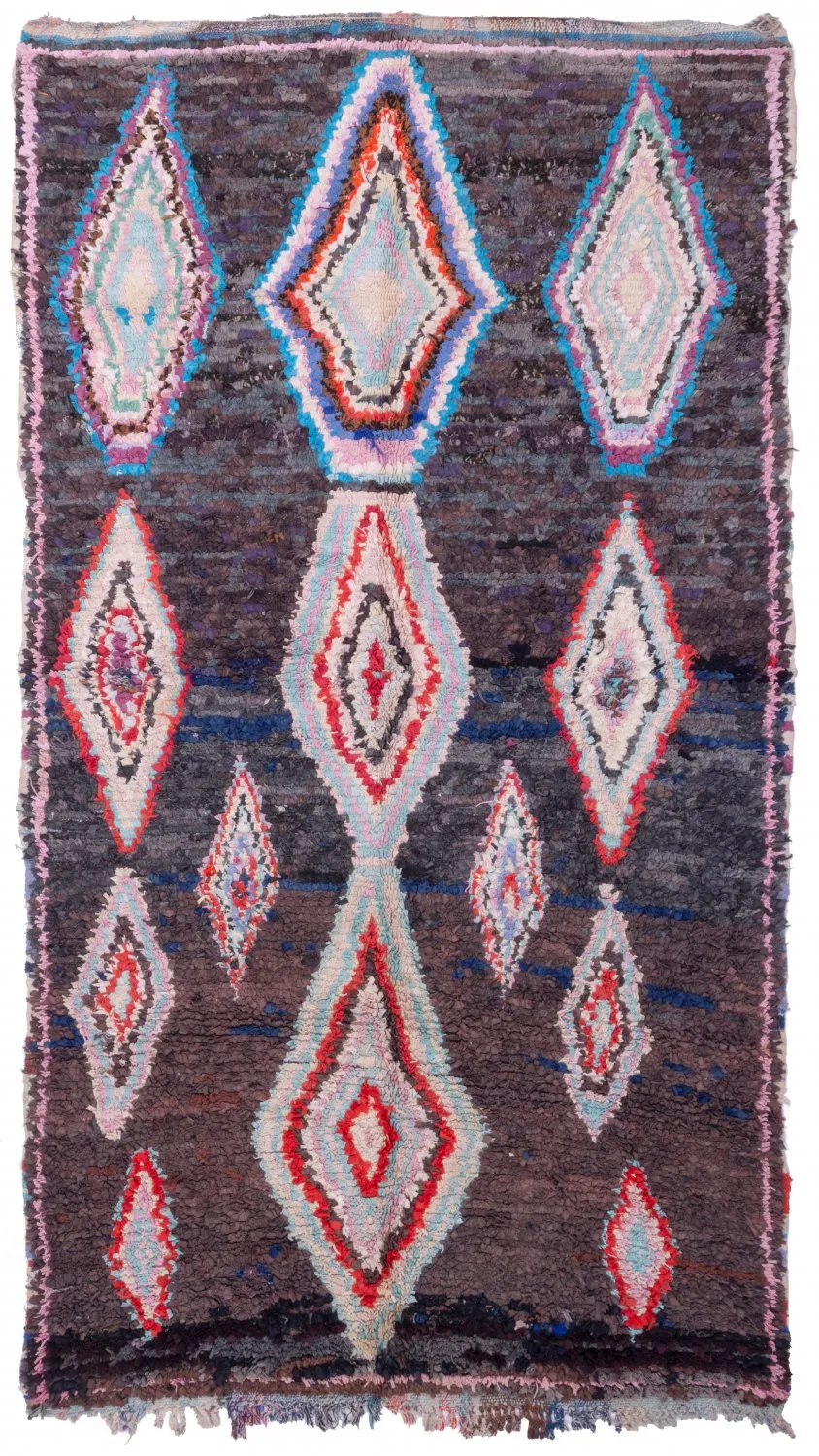 Marokkansk berber tæppe Boucherouite 270 x 150 cm