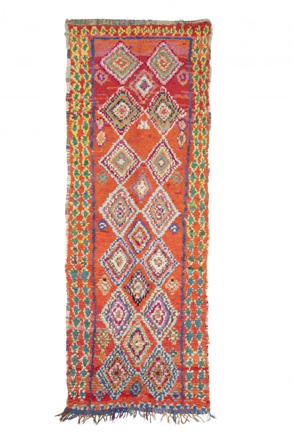 Marokkansk berber tæppe Boucherouite 285 x 100 cm