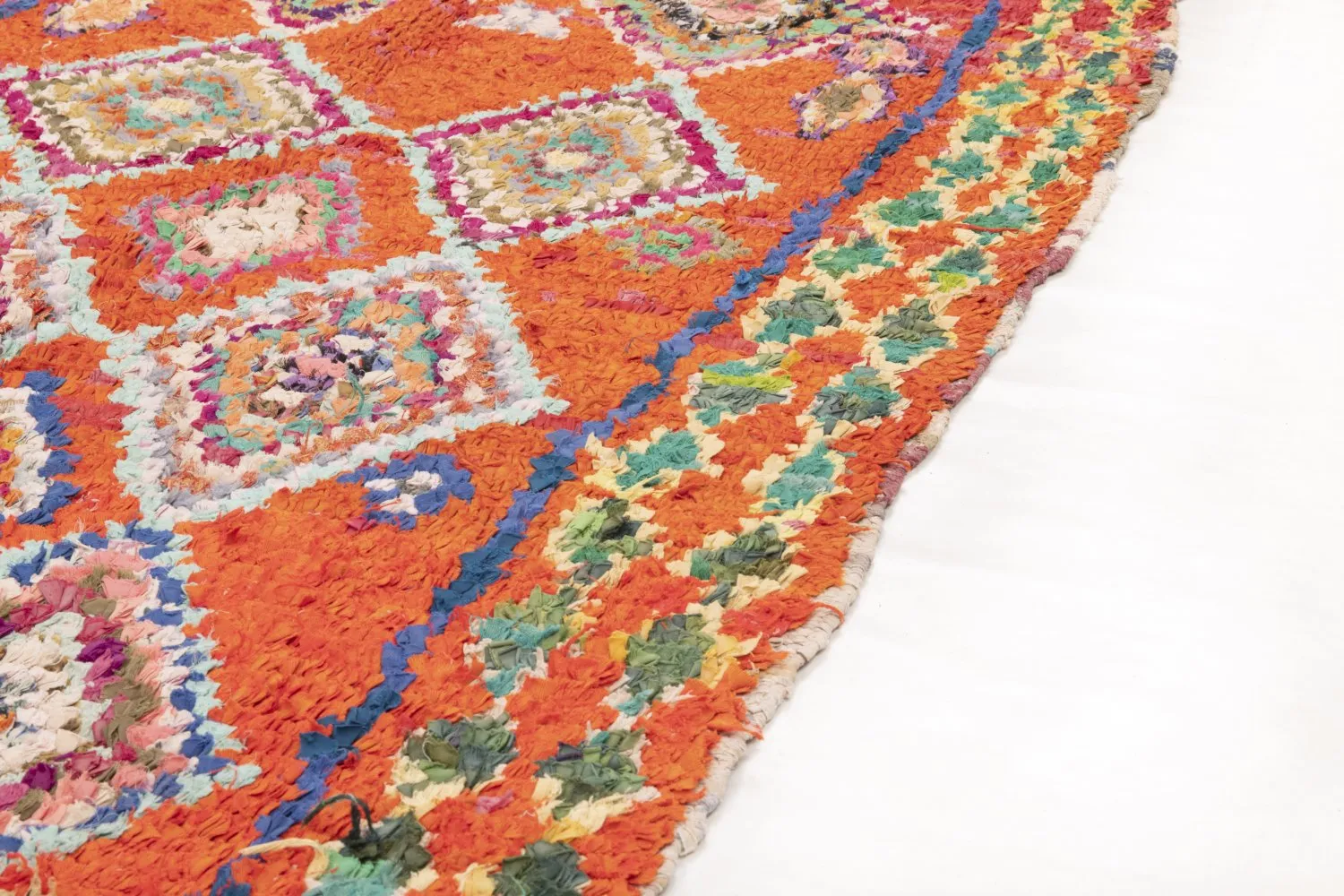 Marokkansk berber tæppe Boucherouite 285 x 100 cm