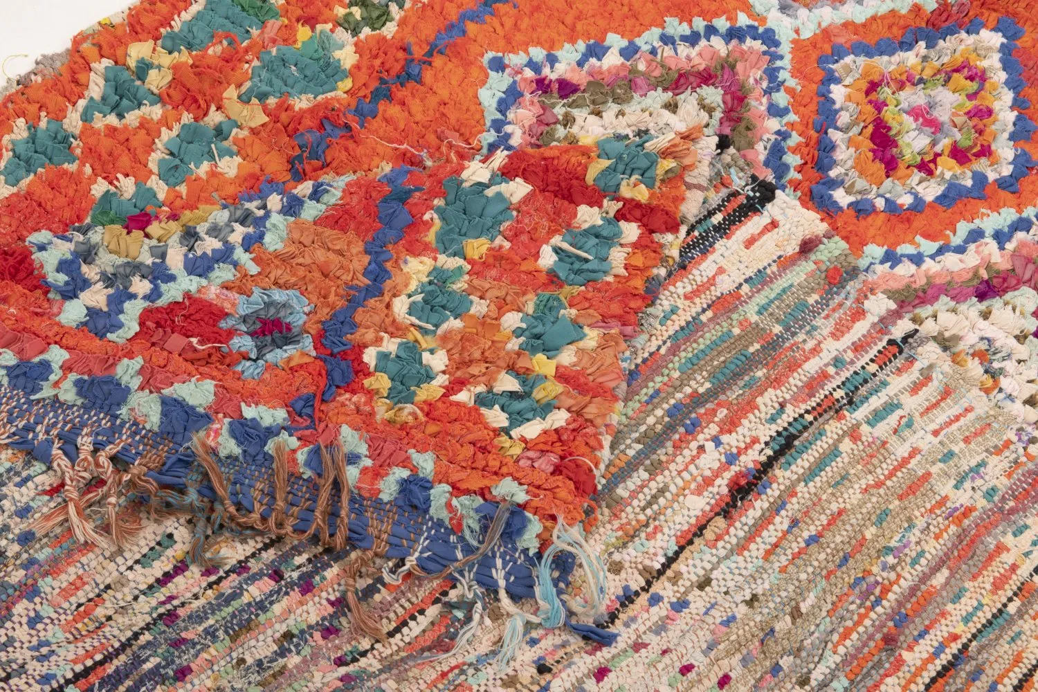 Marokkansk berber tæppe Boucherouite 285 x 100 cm