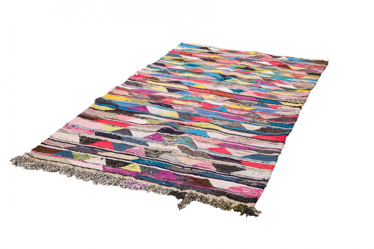 Marokkansk berber tæppe Boucherouite 130 x 225 cm