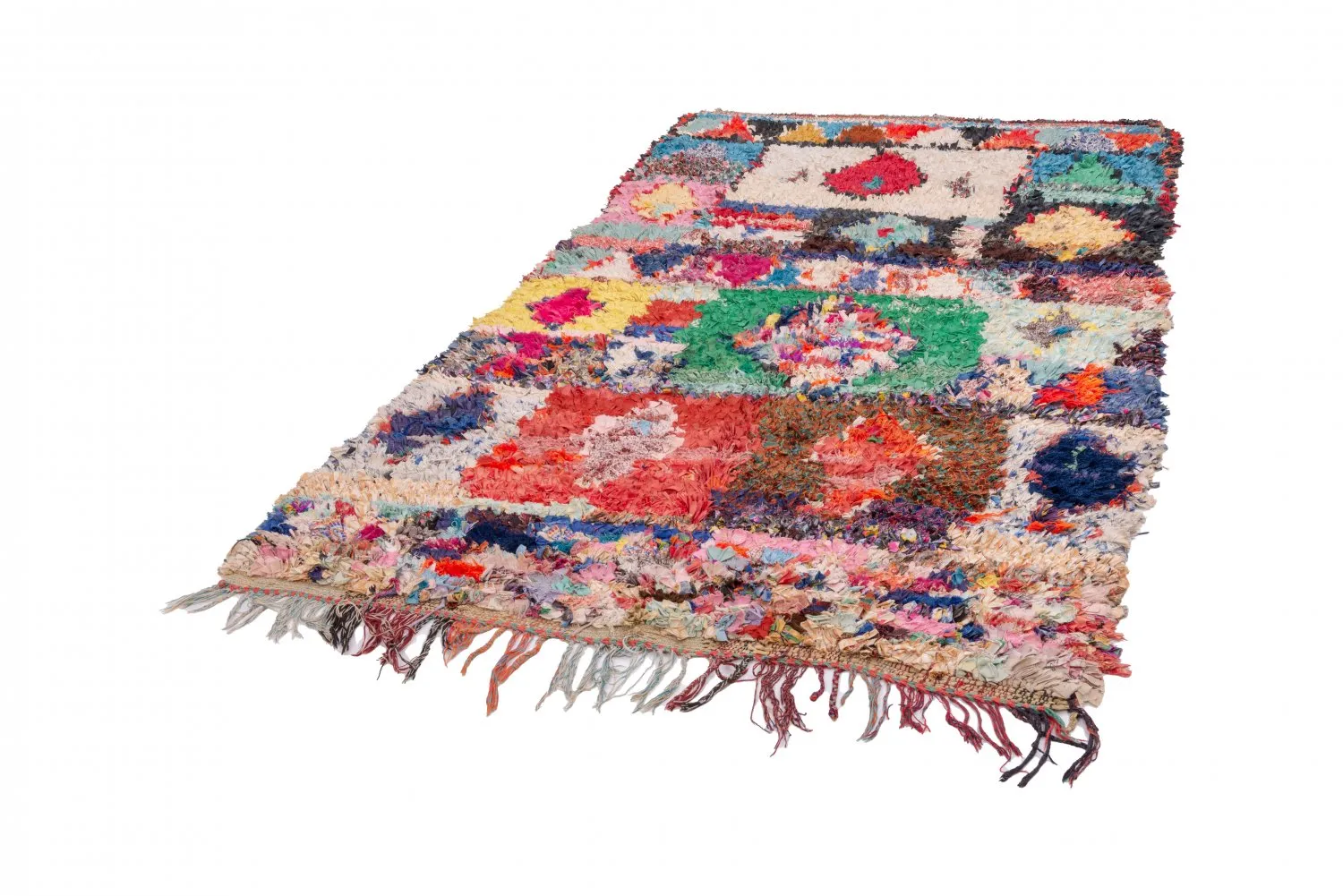Marokkansk berber tæppe Boucherouite 255 x 145 cm