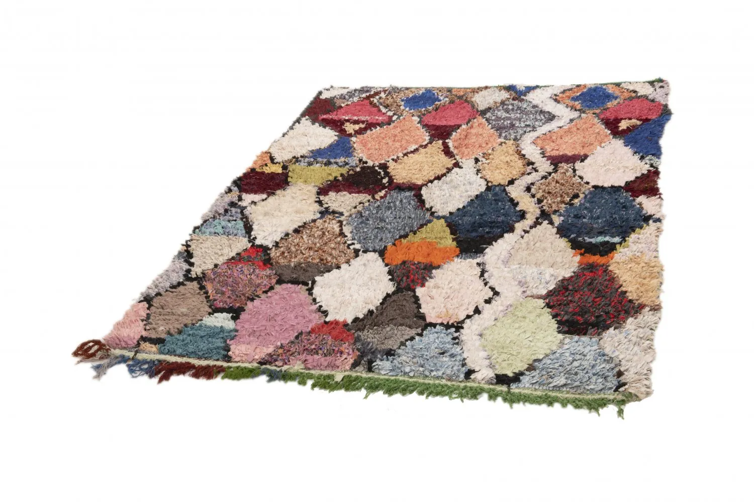 Marokkansk berber tæppe Boucherouite 200 x 145 cm