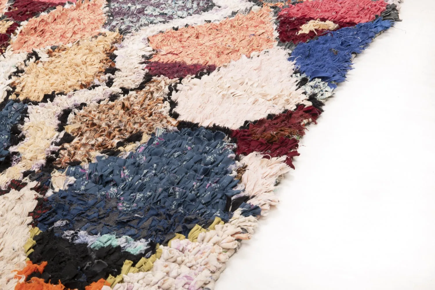 Marokkansk berber tæppe Boucherouite 200 x 145 cm