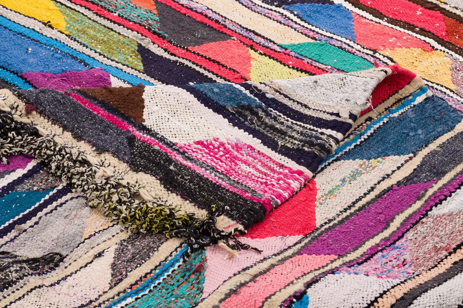 Marokkansk berber tæppe Boucherouite 130 x 225 cm