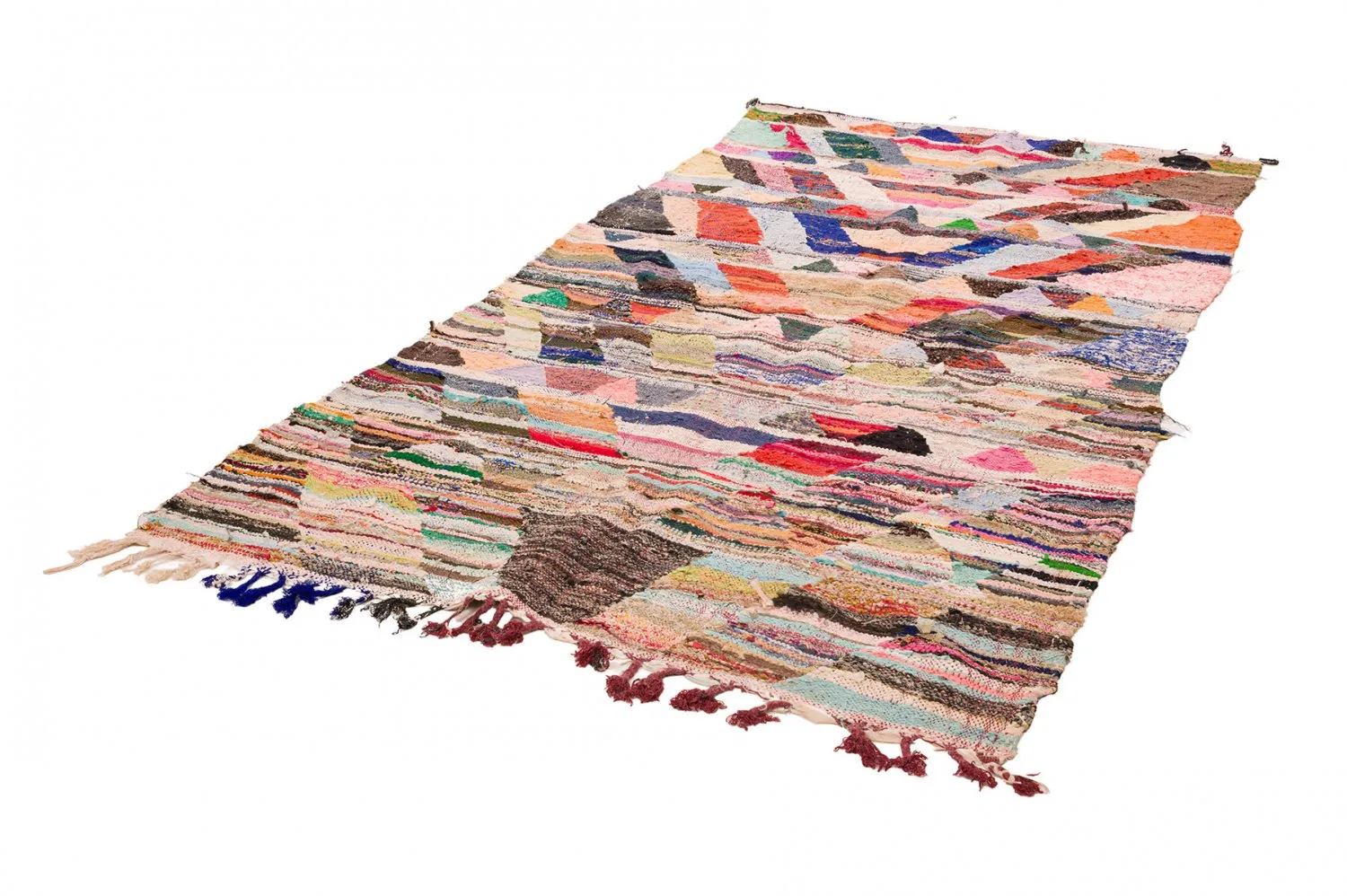 Marokkansk berber tæppe Boucherouite 140 x 275 cm