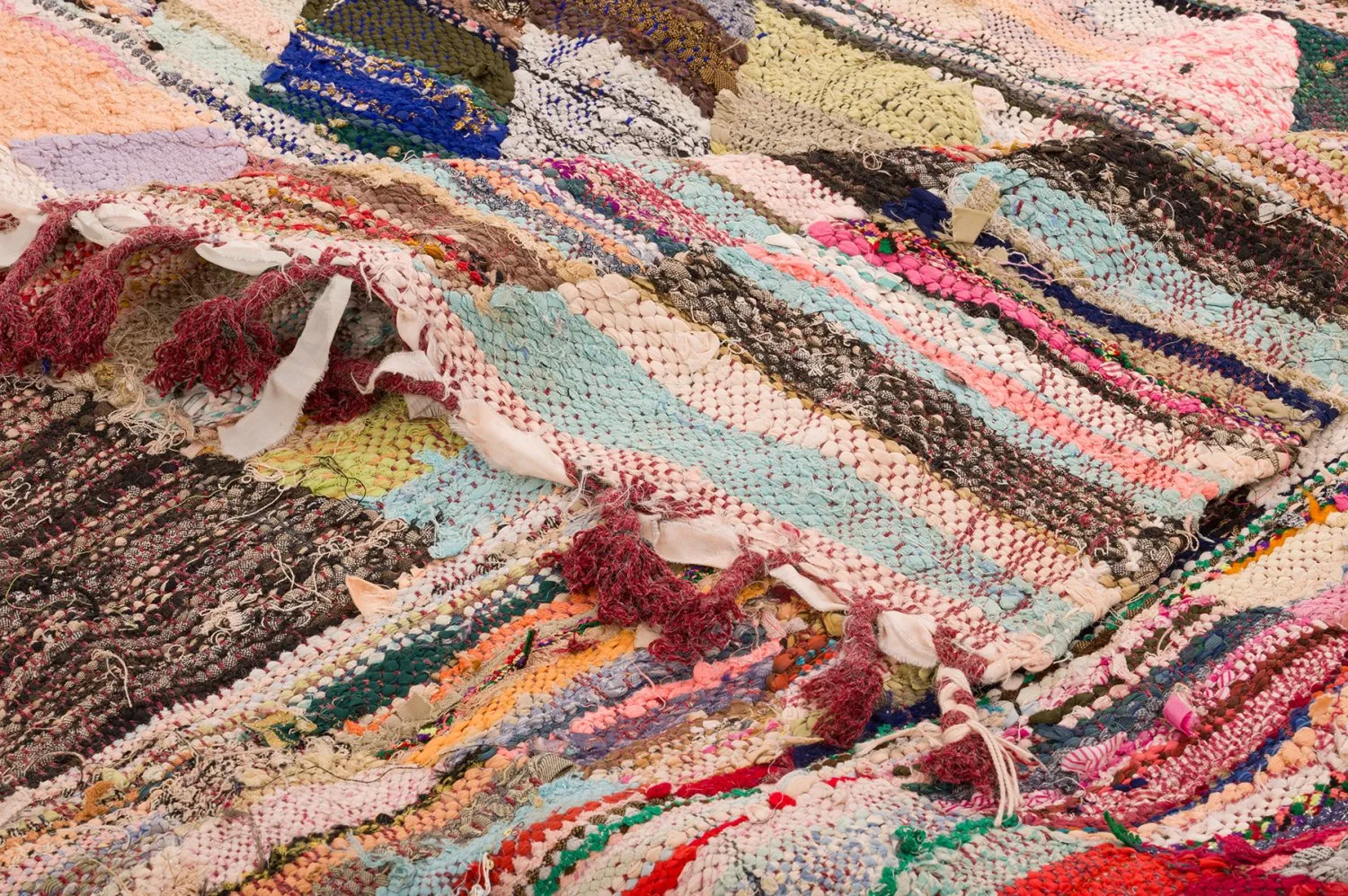 Marokkansk berber tæppe Boucherouite 140 x 275 cm