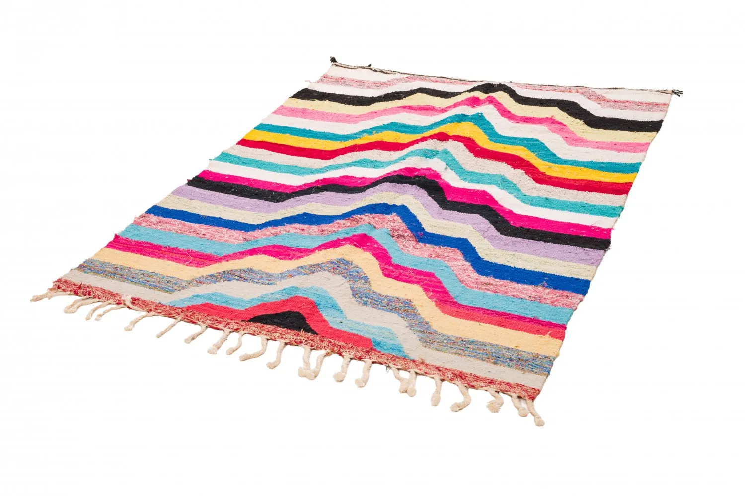 Marokkansk berber tæppe Boucherouite 130 x 195 cm