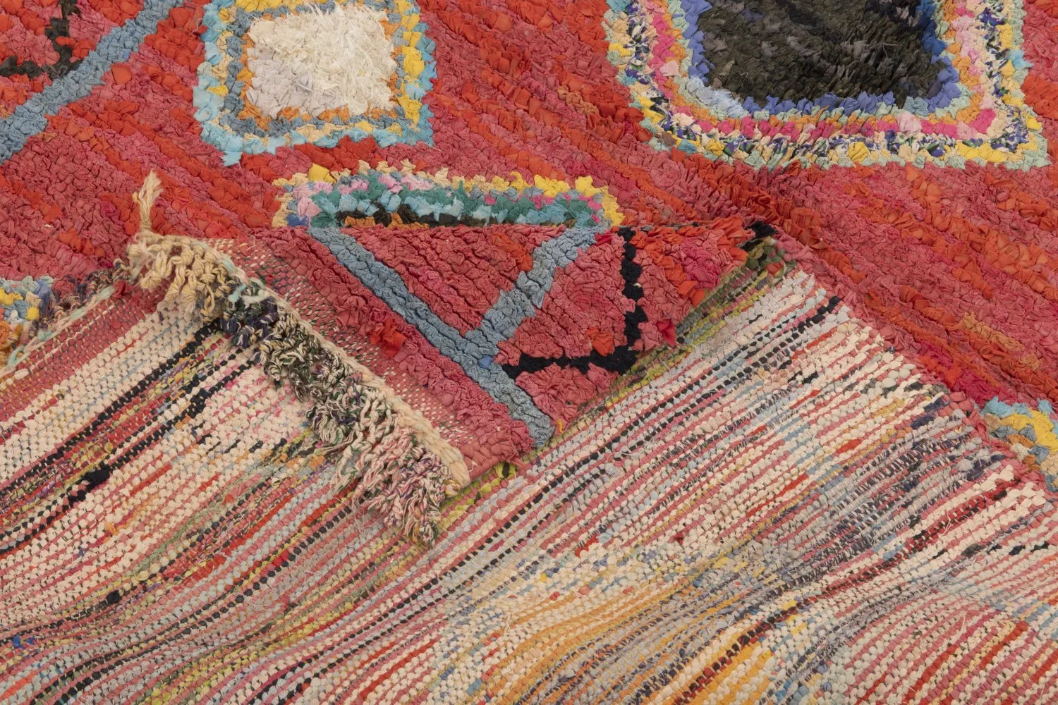 Marokkansk berber tæppe Boucherouite 200 x 120 cm