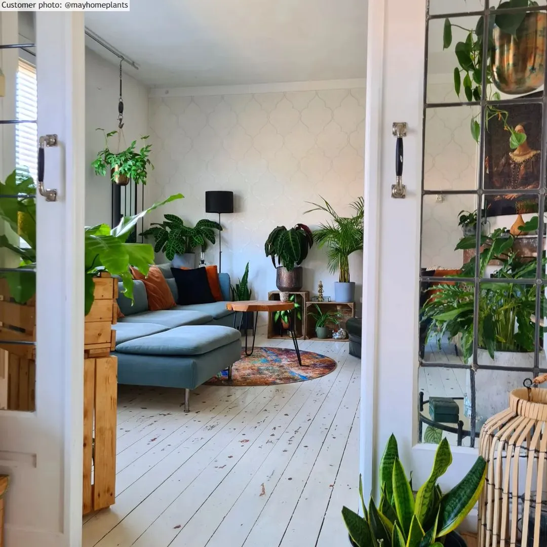 Rundt tæppe - Trepito (brun/blå/multi)