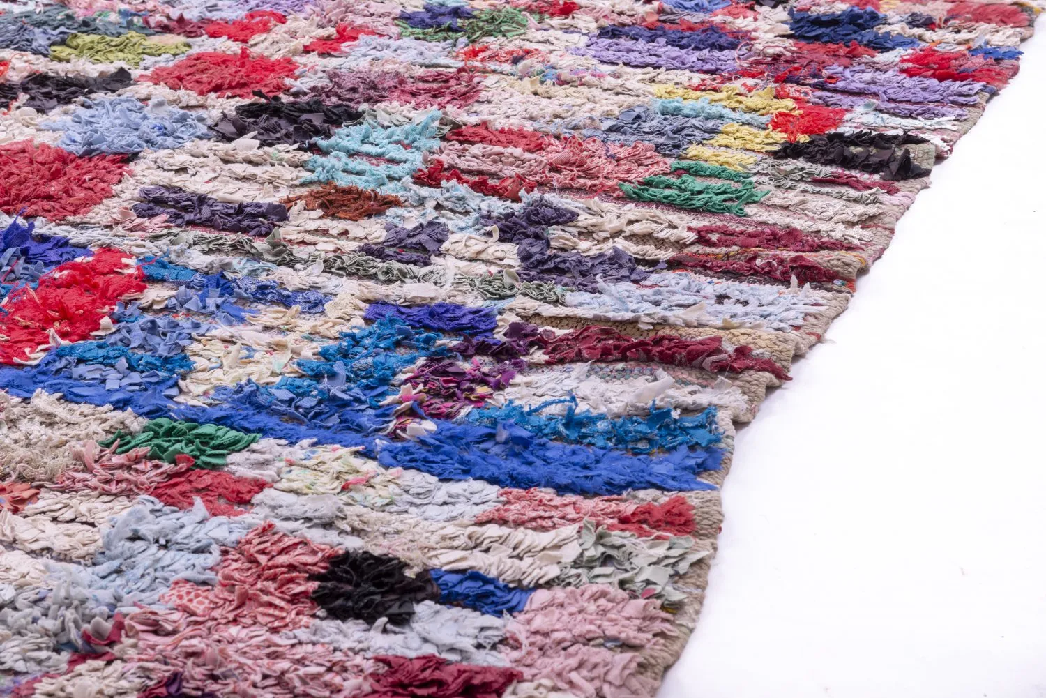 Marokkansk berber tæppe Boucherouite 215 x 140 cm