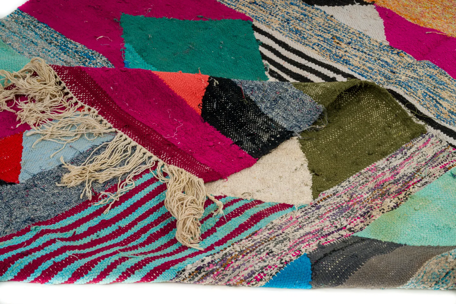 Marokkansk berber tæppe Boucherouite 145 x 250 cm