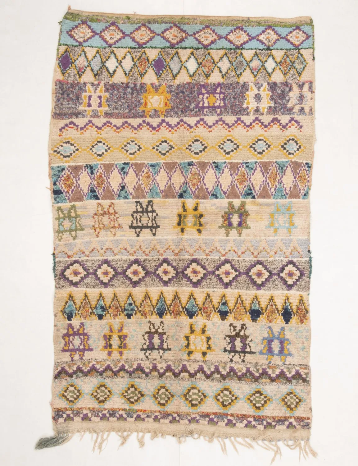 Marokkansk berber tæppe Boucherouite 195 x 115 cm