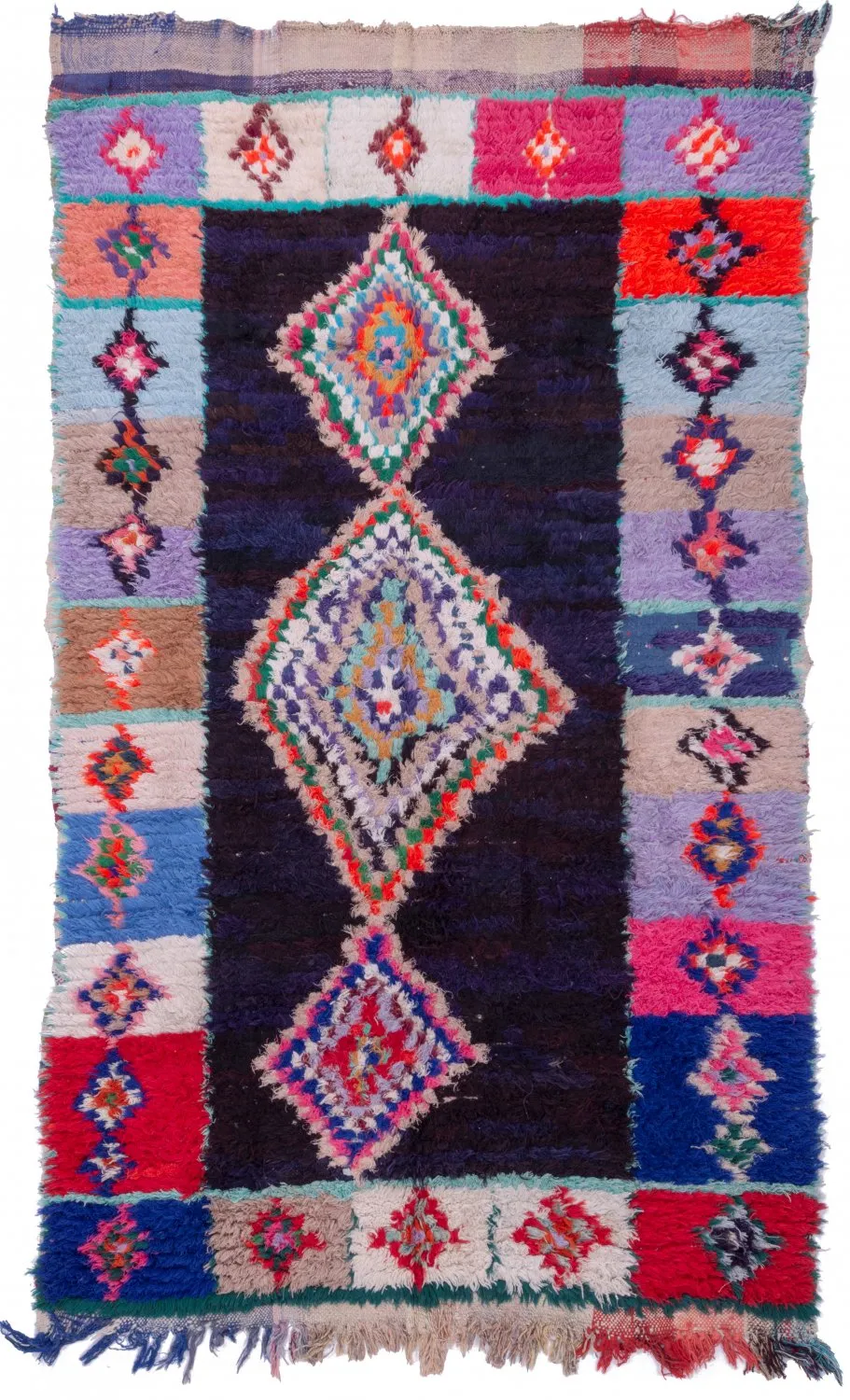 Marokkansk berber tæppe Boucherouite 250 x 145 cm