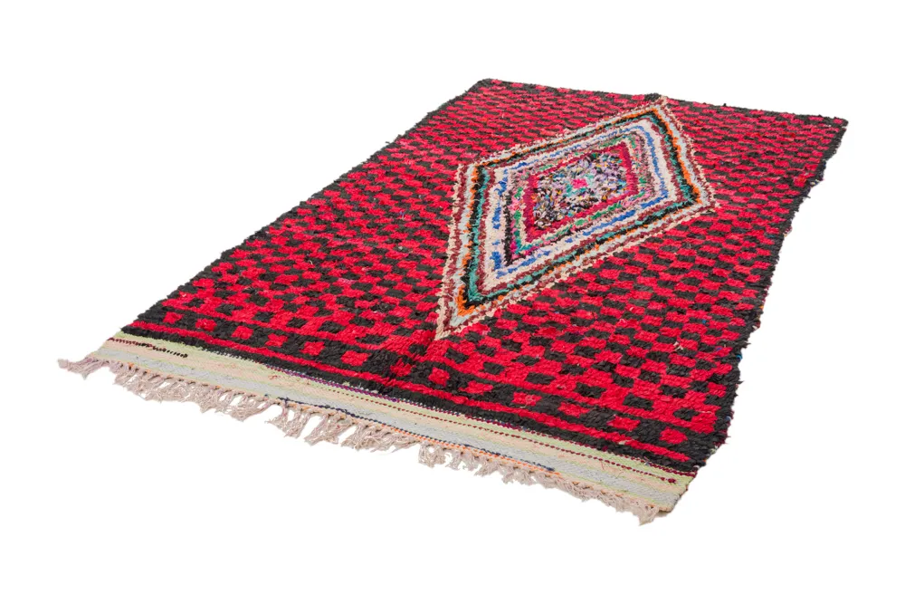 Marokkansk berber tæppe Boucherouite 255 x 145 cm