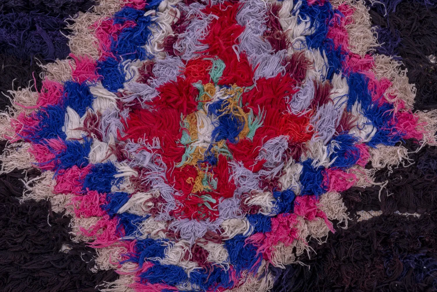 Marokkansk berber tæppe Boucherouite 250 x 145 cm