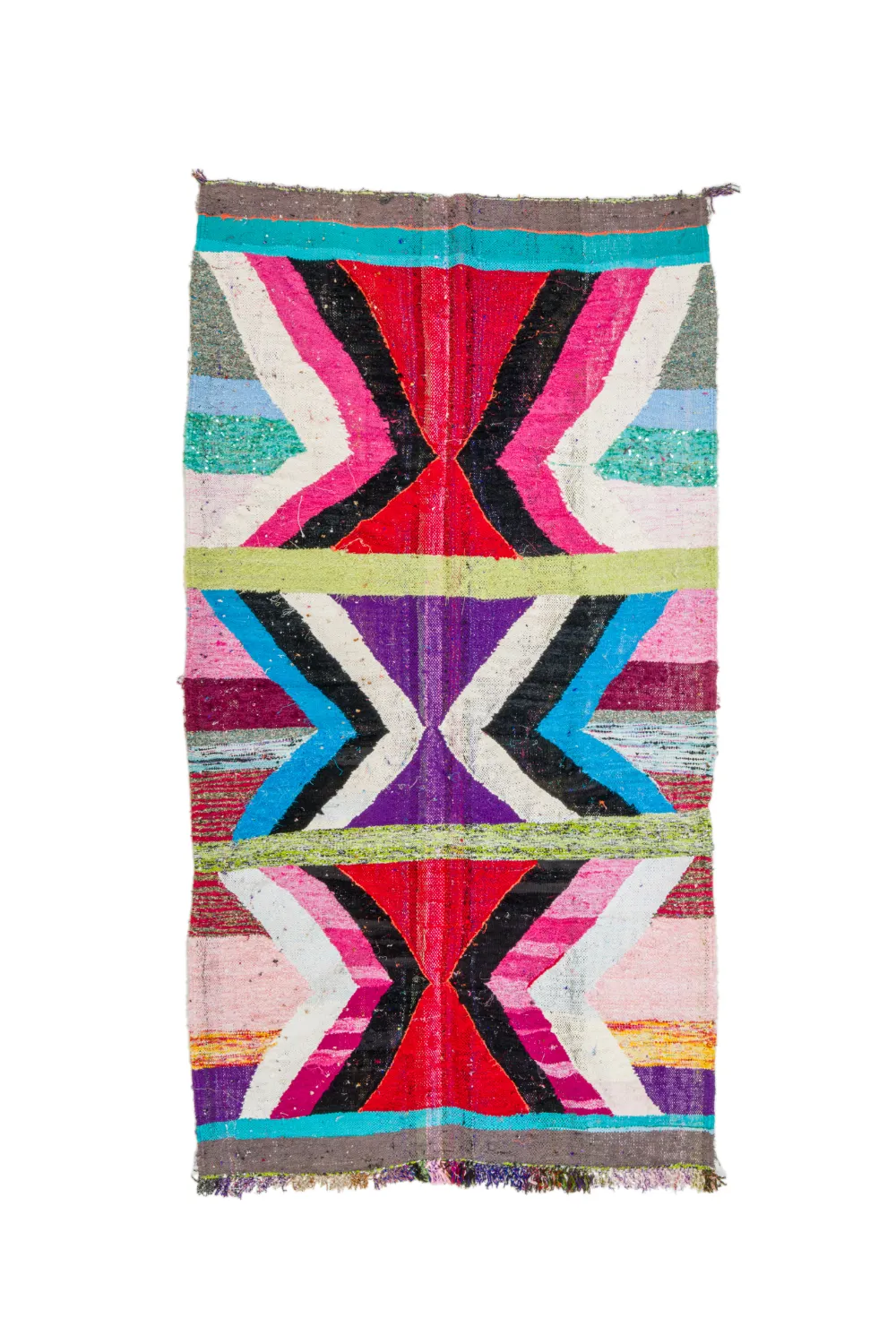 Marokkansk berber tæppe Boucherouite 140 x 255 cm