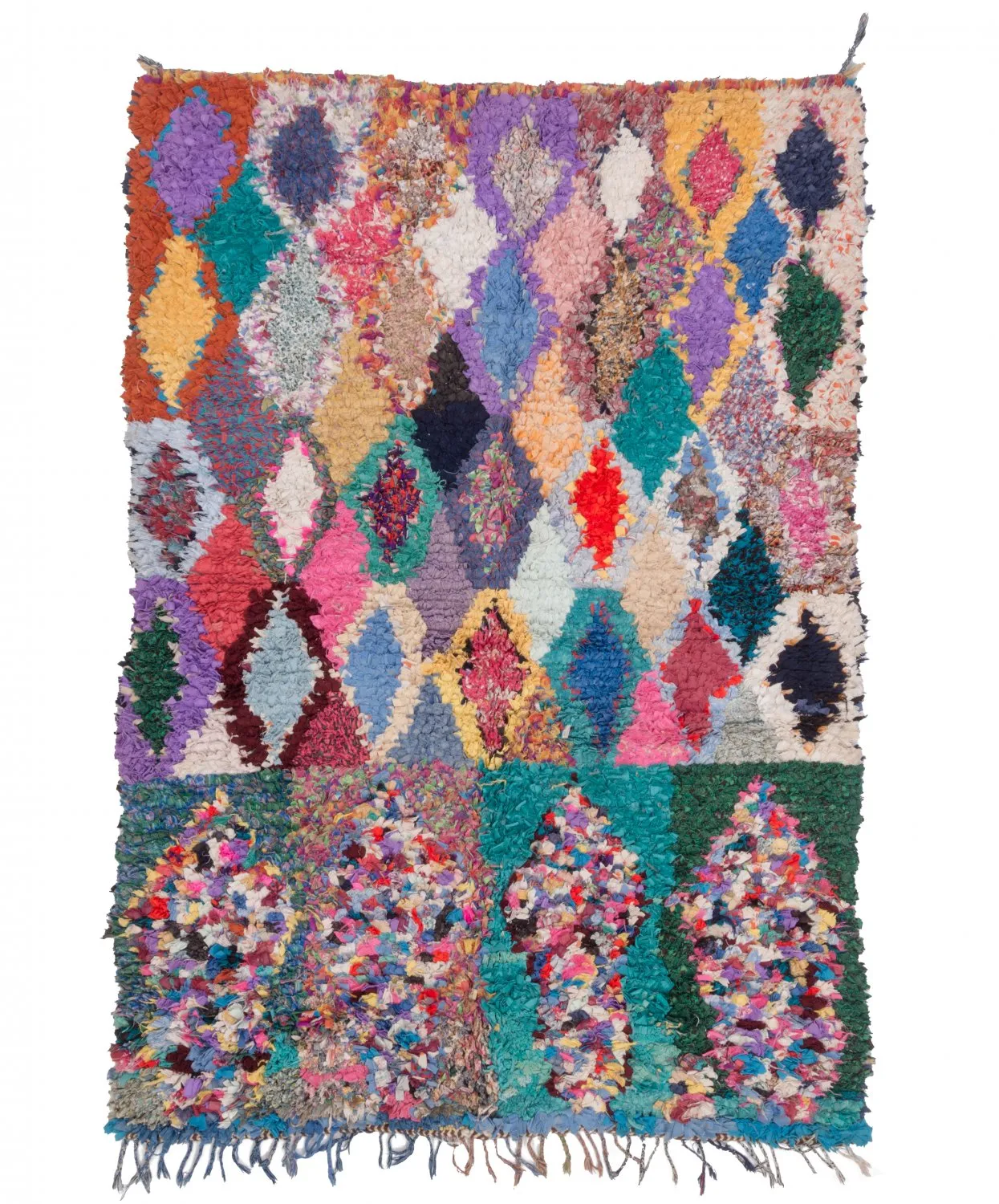 Marokkansk berber tæppe Boucherouite 205 x 140 cm