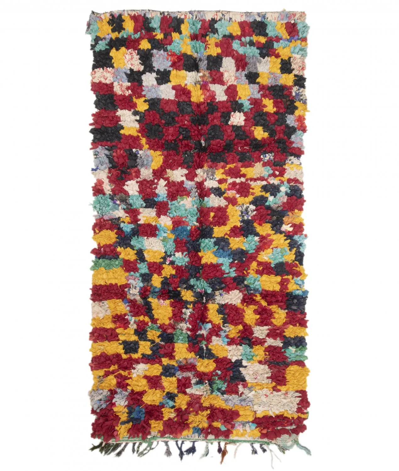 Marokkansk berber tæppe Boucherouite 255 x 125 cm