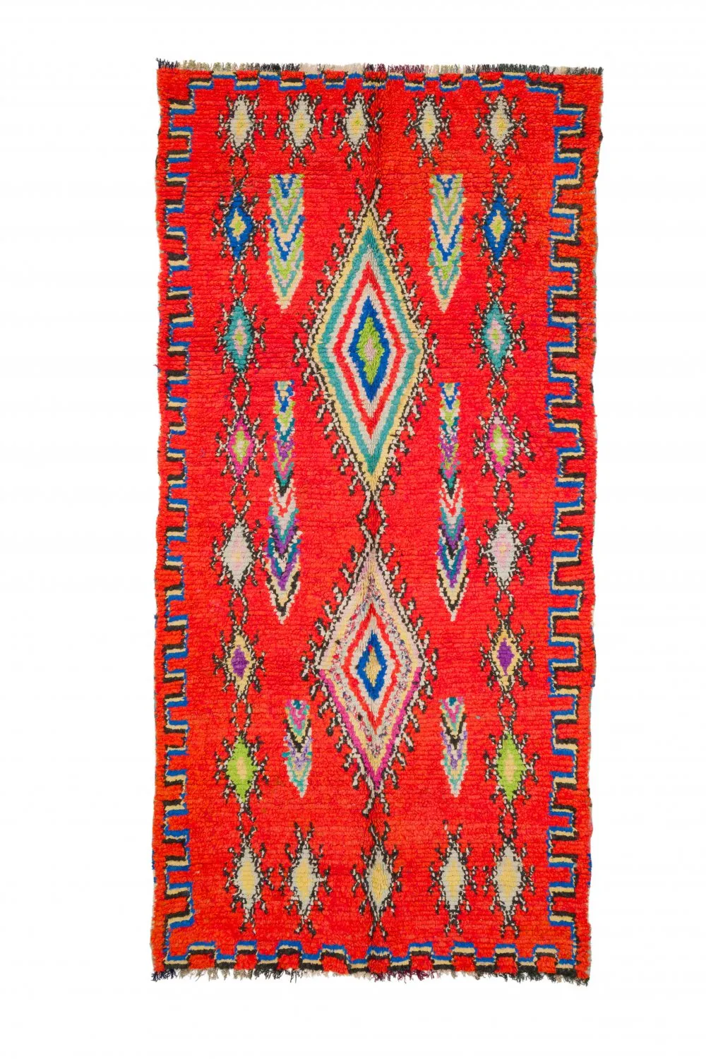 Marokkansk berber tæppe Boucherouite 285 x 135 cm
