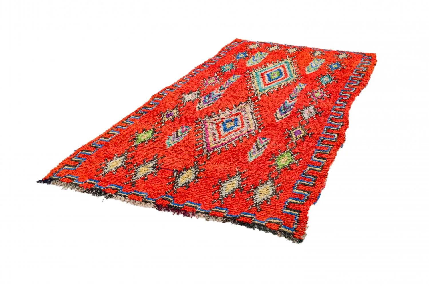 Marokkansk berber tæppe Boucherouite 285 x 135 cm