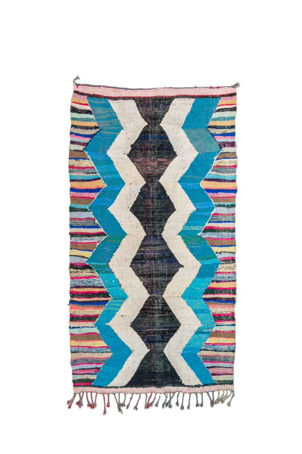 Marokkansk berber tæppe Boucherouite 140 x 255 cm