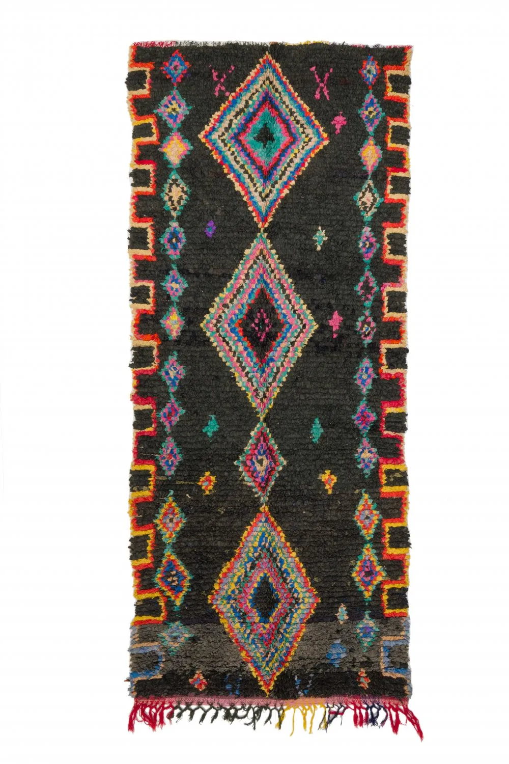 Marokkansk berber tæppe Boucherouite 285 x 120 cm
