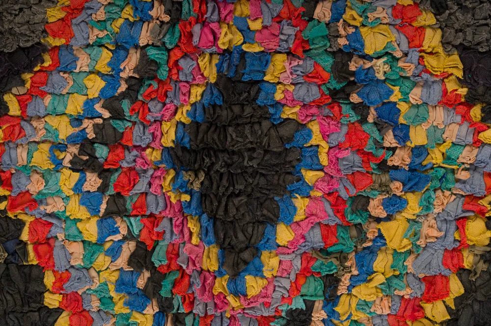 Marokkansk berber tæppe Boucherouite 285 x 120 cm