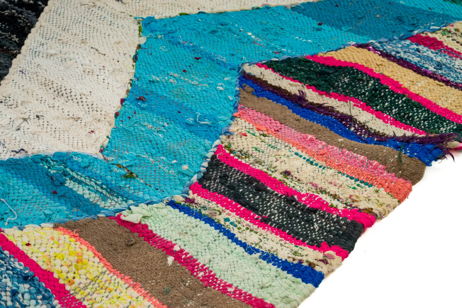 Marokkansk berber tæppe Boucherouite 140 x 255 cm