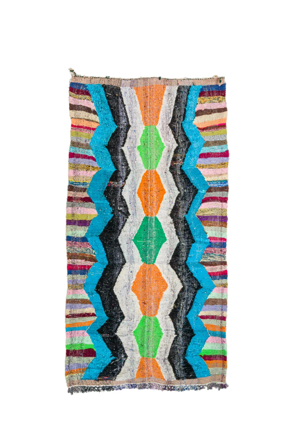 Marokkansk berber tæppe Boucherouite 135 x 145 cm