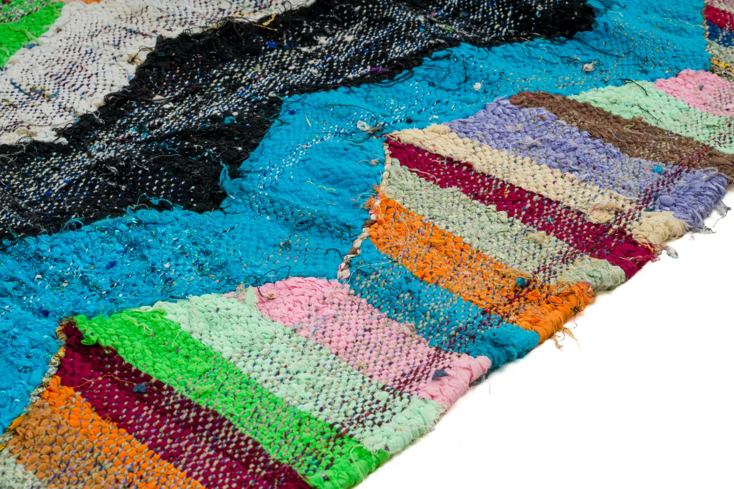 Marokkansk berber tæppe Boucherouite 135 x 145 cm