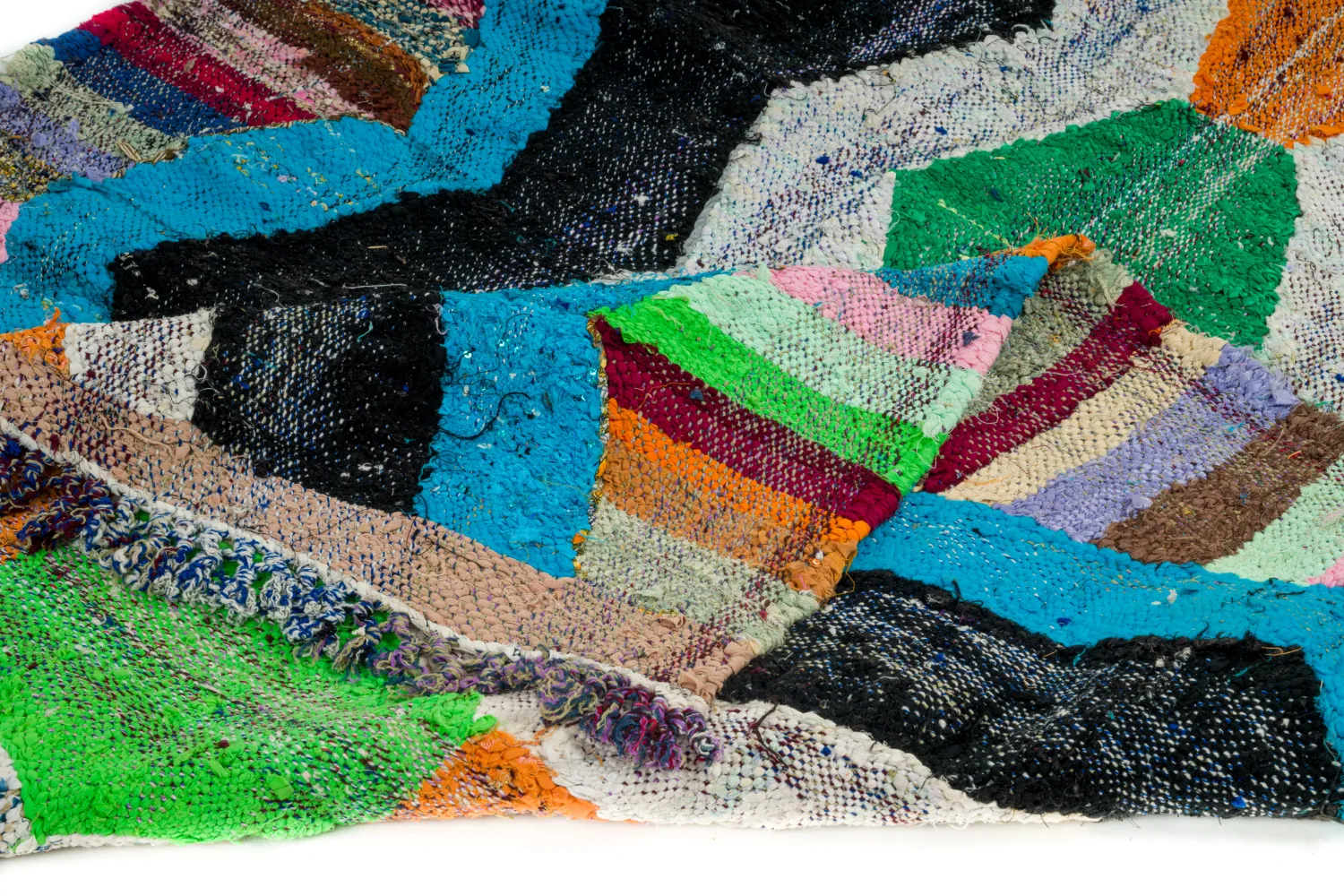 Marokkansk berber tæppe Boucherouite 135 x 145 cm