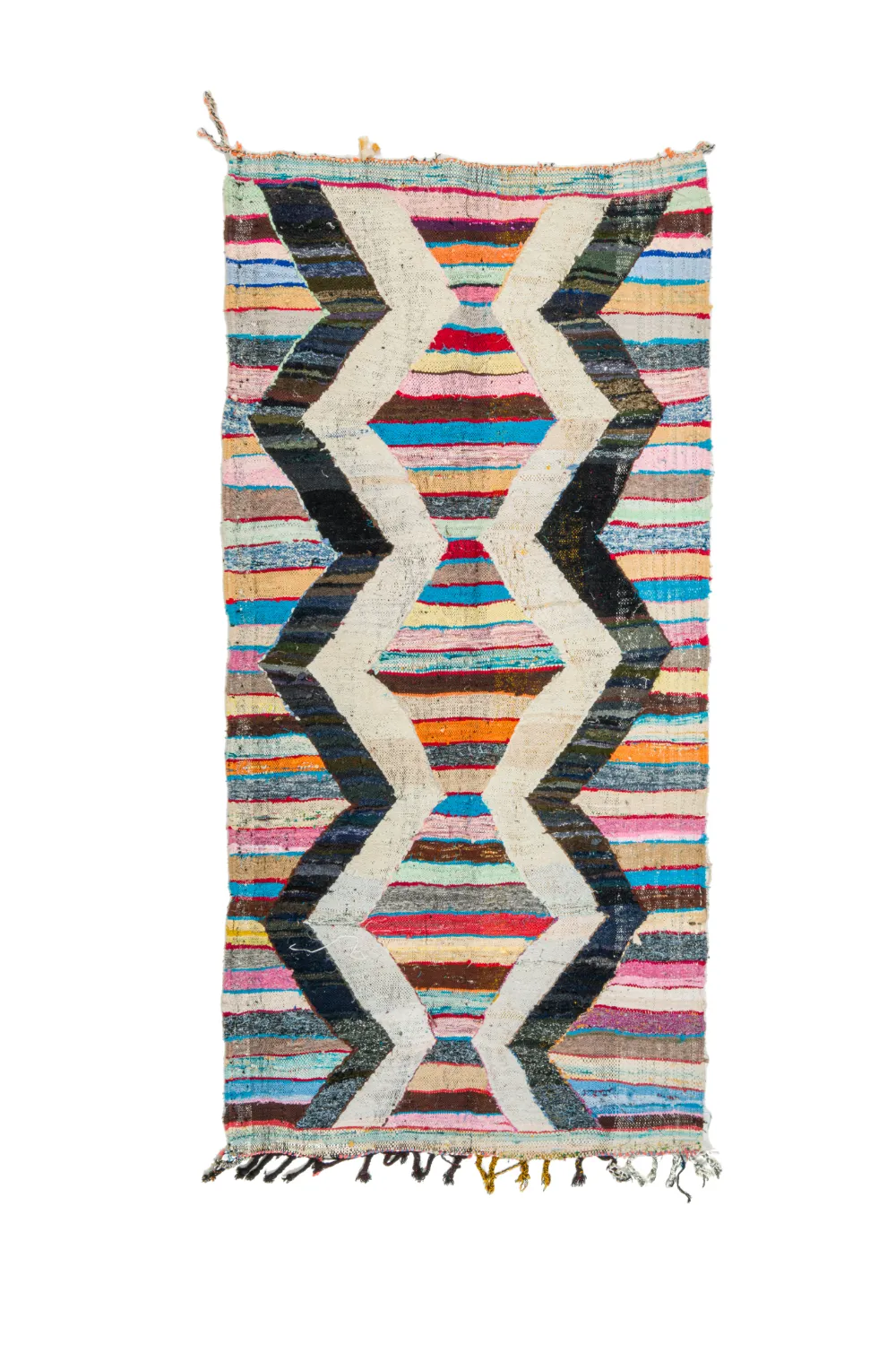 Marokkansk berber tæppe Boucherouite 125 x 265 cm