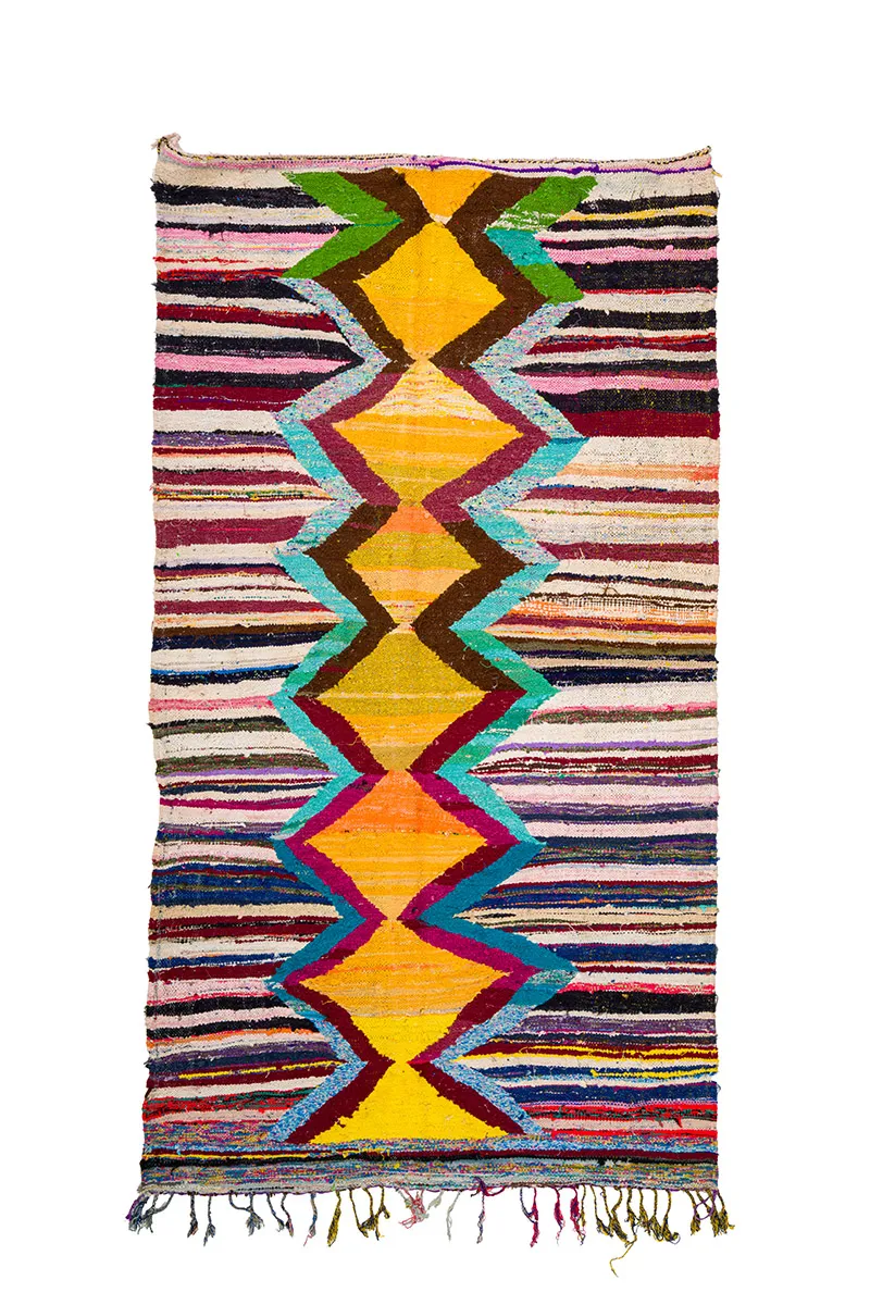 Marokkansk berber tæppe Boucherouite 150 x 285 cm