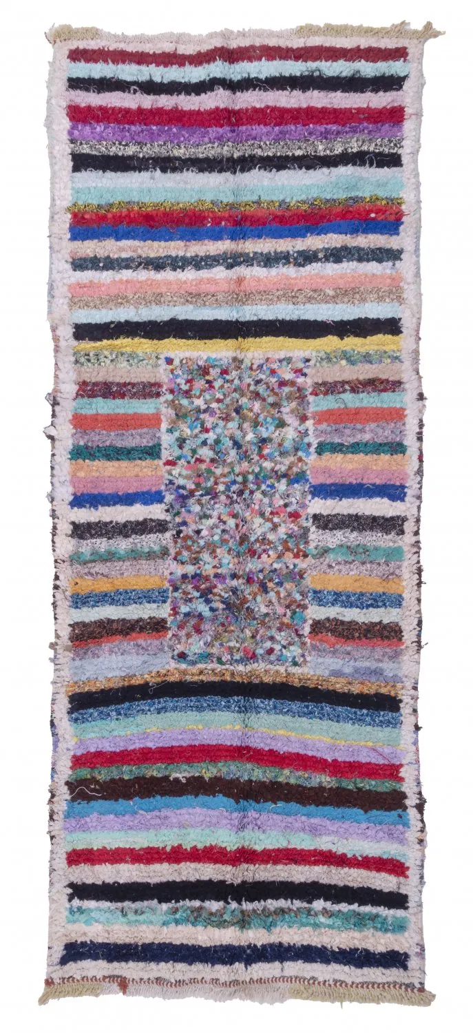 Marokkansk berber tæppe Boucherouite 280 x 110 cm