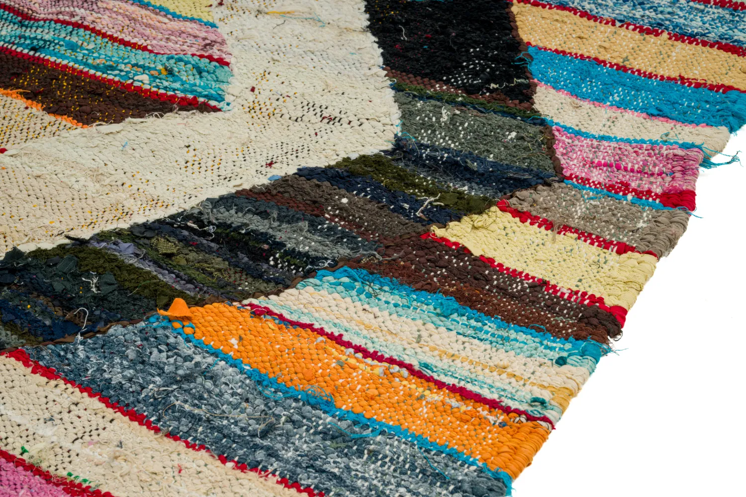 Marokkansk berber tæppe Boucherouite 125 x 265 cm