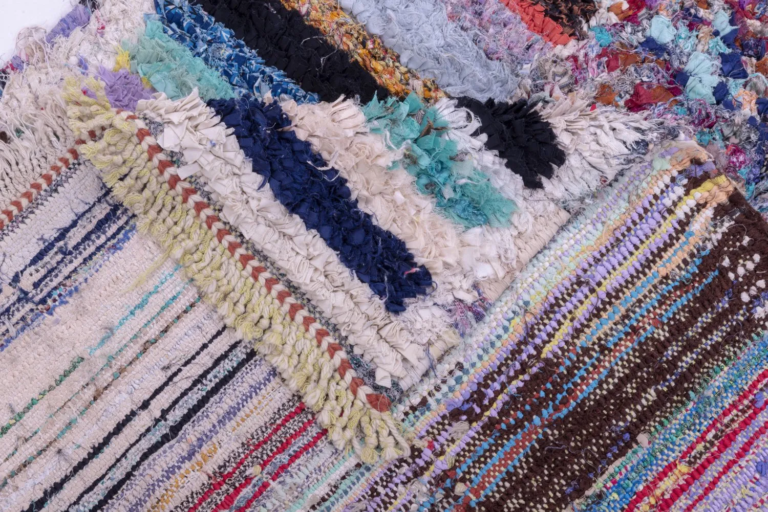 Marokkansk berber tæppe Boucherouite 280 x 110 cm