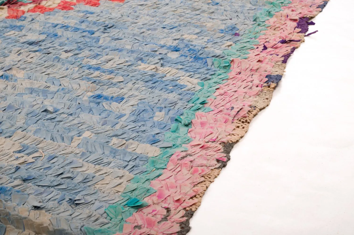 Marokkansk berber tæppe Boucherouite 125 x 340 cm