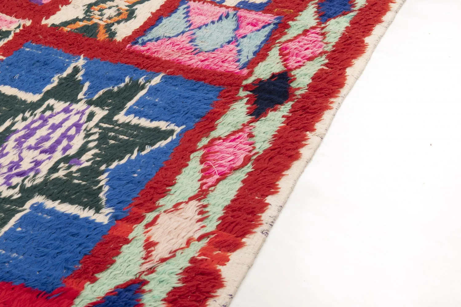Marokkansk berber tæppe Boucherouite 210 x 125 cm