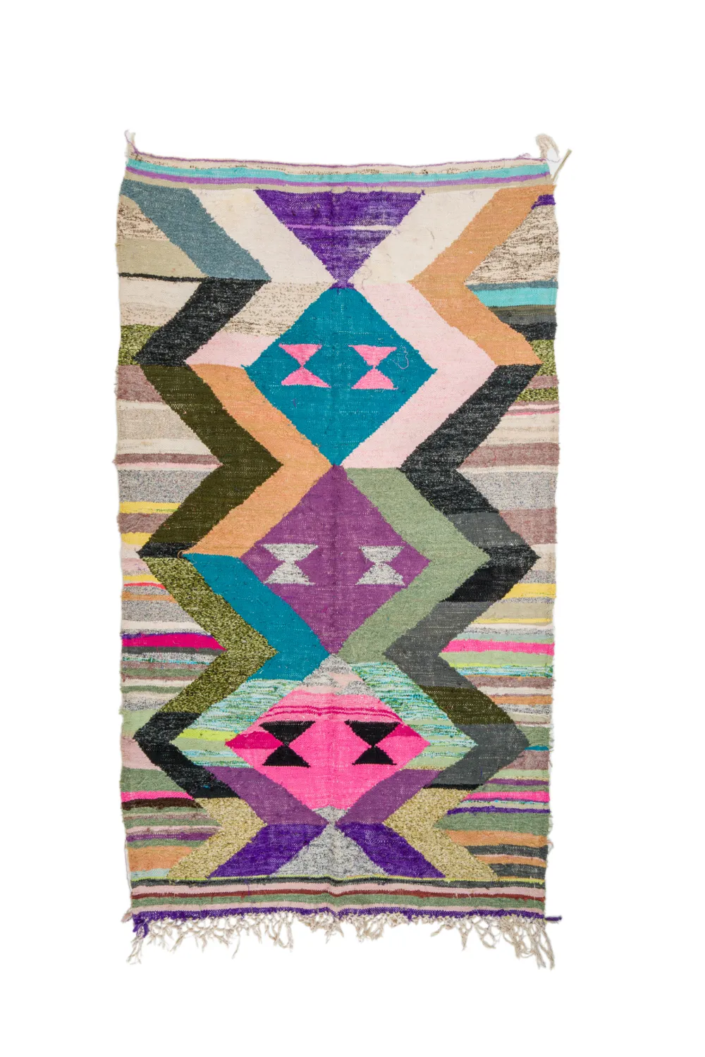 Marokkansk berber tæppe Boucherouite 145 x 260 cm