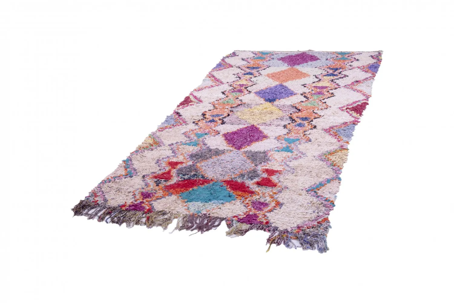 Marokkansk berber tæppe Boucherouite 265 x 135 cm