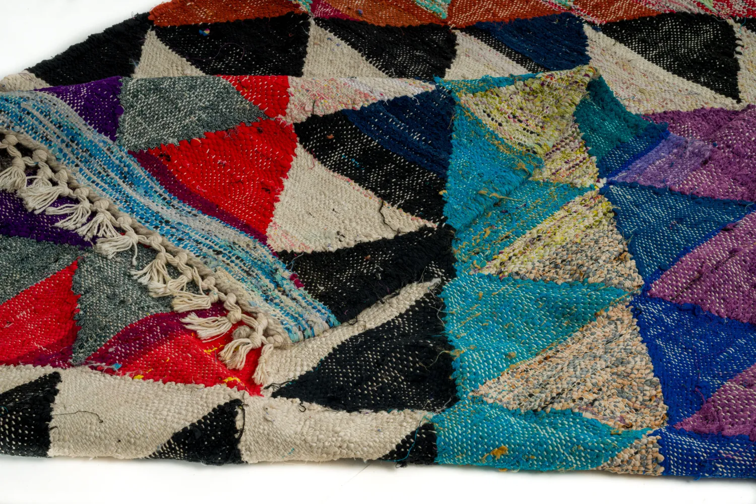 Marokkansk berber tæppe Boucherouite 130 x 250 cm