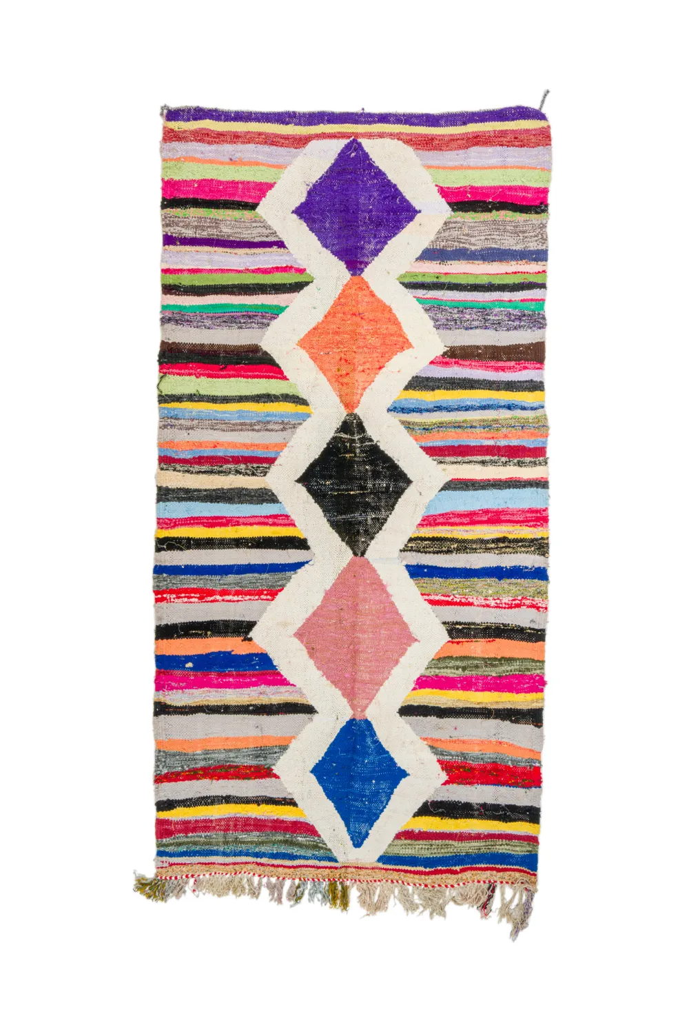 Marokkansk berber tæppe Boucherouite 135 x 270 cm