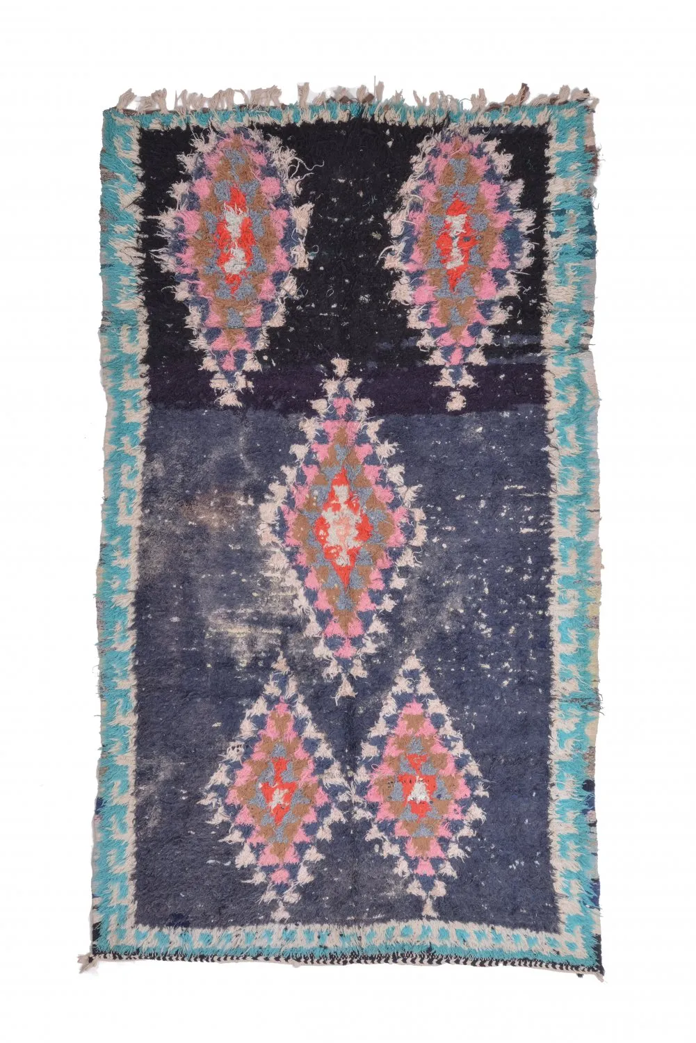 Marokkansk berber tæppe Boucherouite 245 x 135 cm