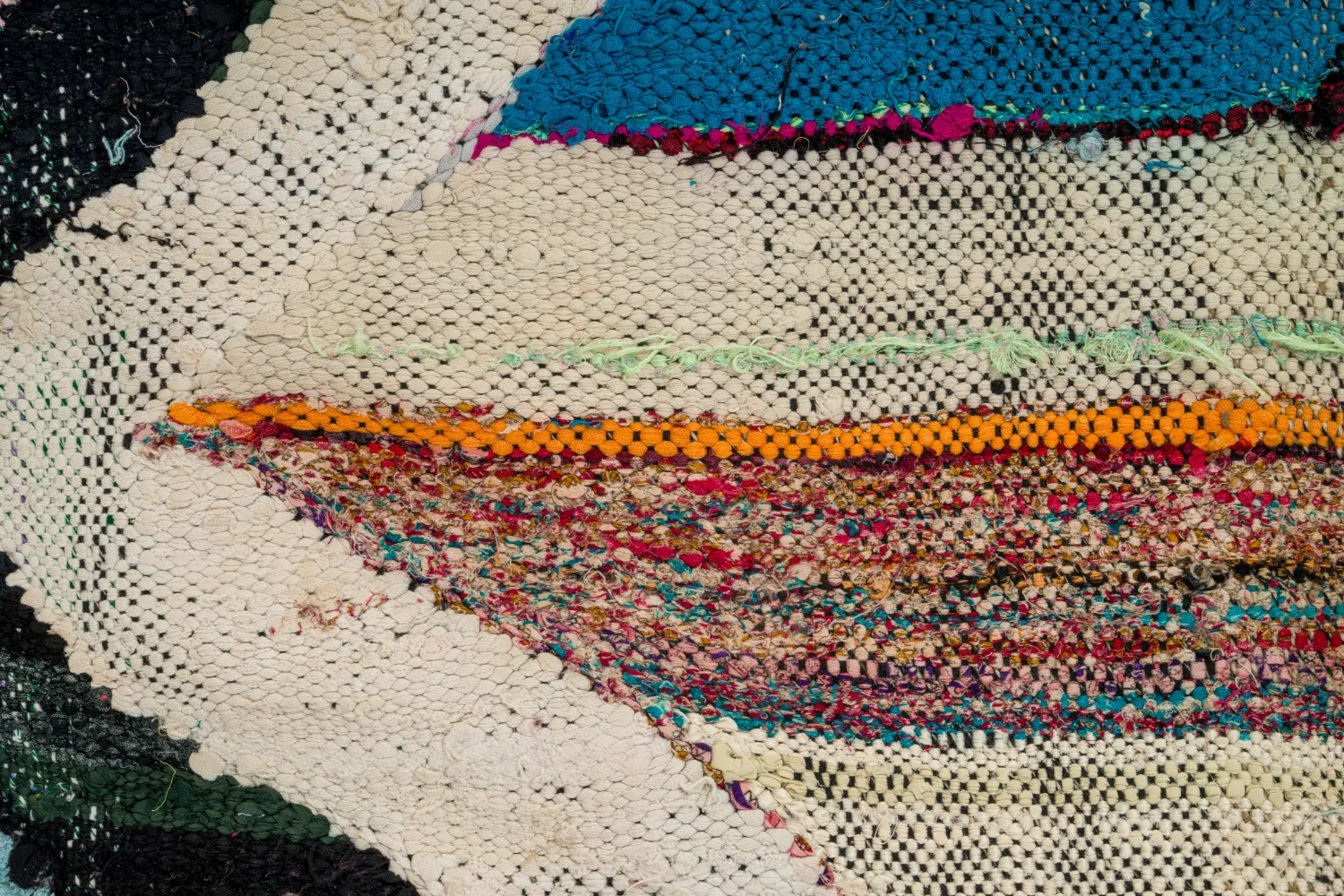 Marokkansk berber tæppe Boucherouite 120 x 275 cm