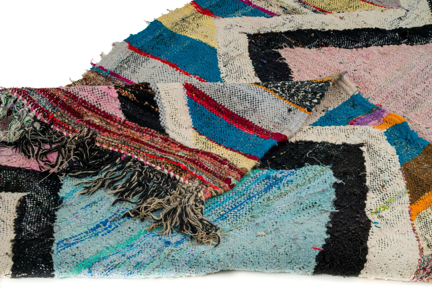 Marokkansk berber tæppe Boucherouite 120 x 275 cm