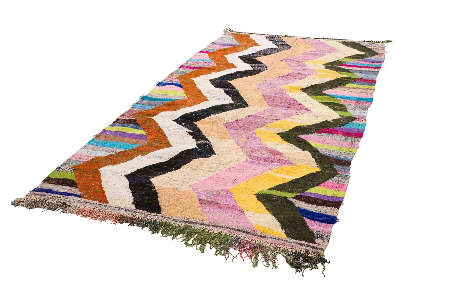 Marokkansk berber tæppe Boucherouite 145 x 290 cm