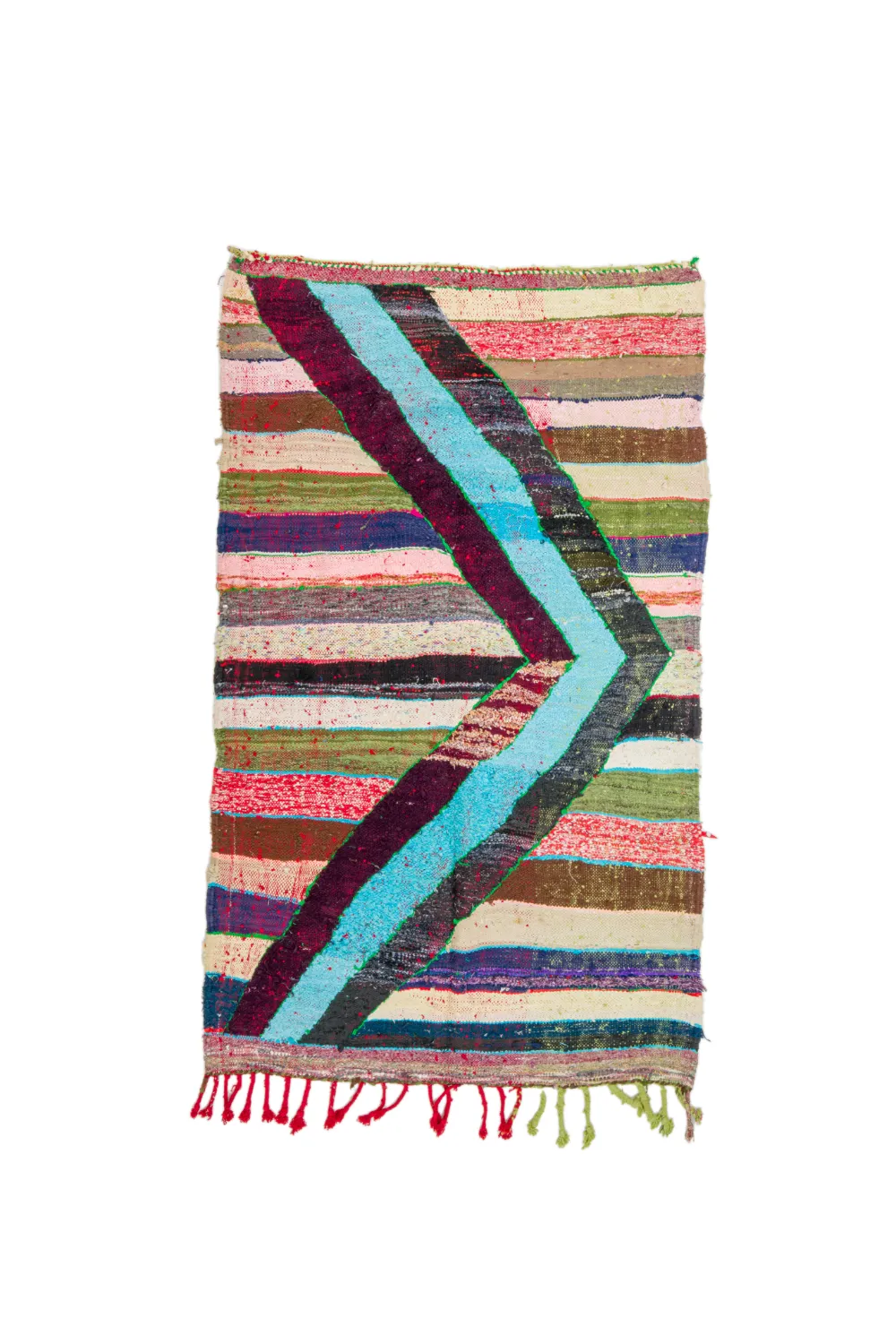 Marokkansk berber tæppe Boucherouite 115 x 215 cm
