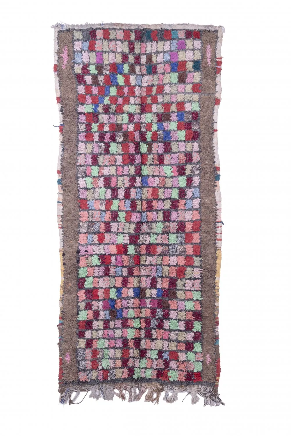Marokkansk berber tæppe Boucherouite 285 x 125 cm