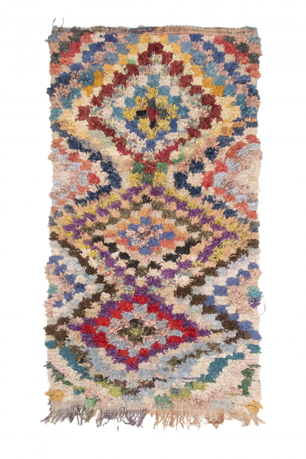 Marokkansk berber tæppe Boucherouite 230 x 125 cm